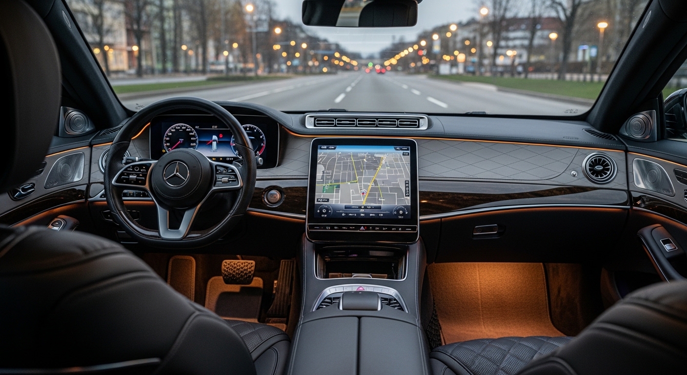 Mauve Ride Luxury car outside a hotel entrance